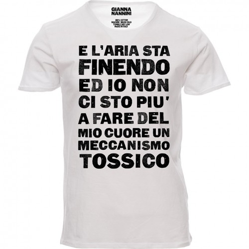 T-Shirt "L'Aria sta finendo" - Bianca