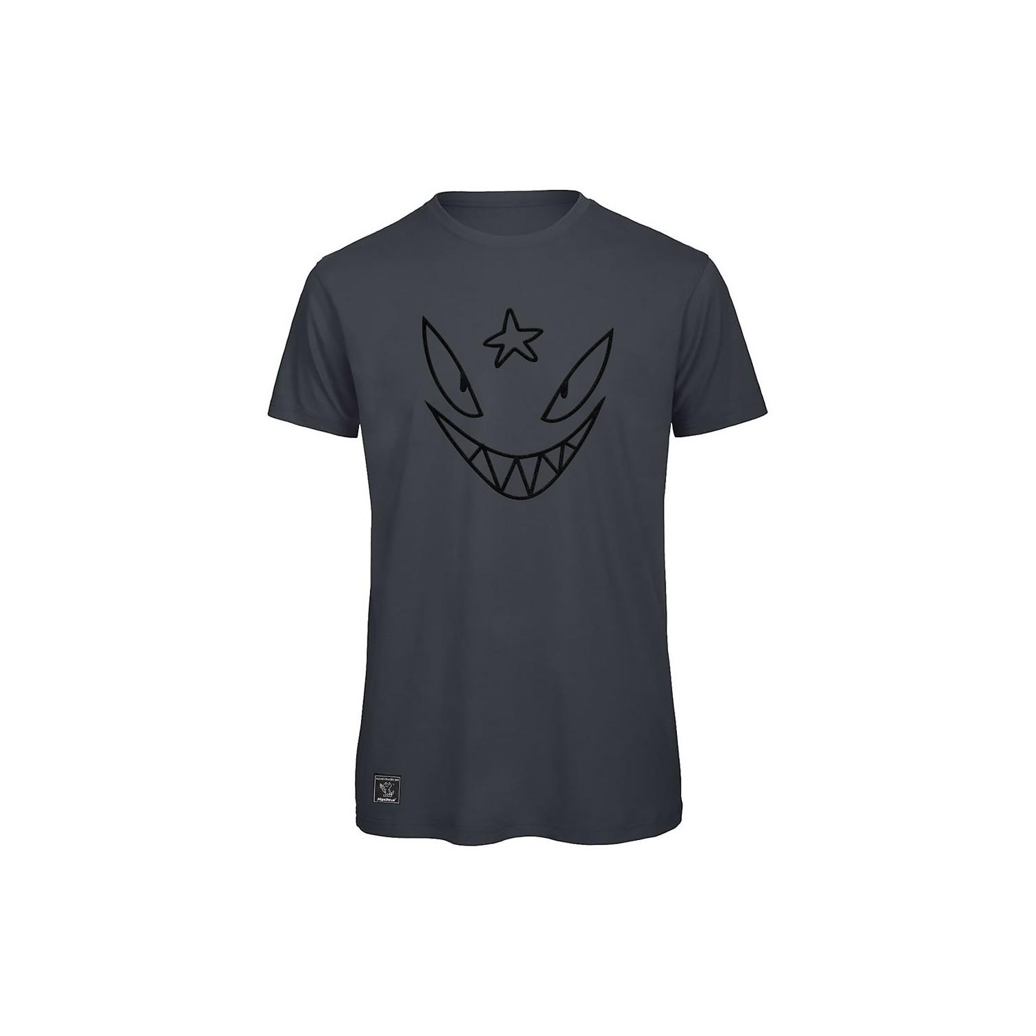 T-SHIRT GRIGIA LOGO NERO - BRIVIDEE