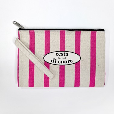 Pochette a righe "TESTA DI...